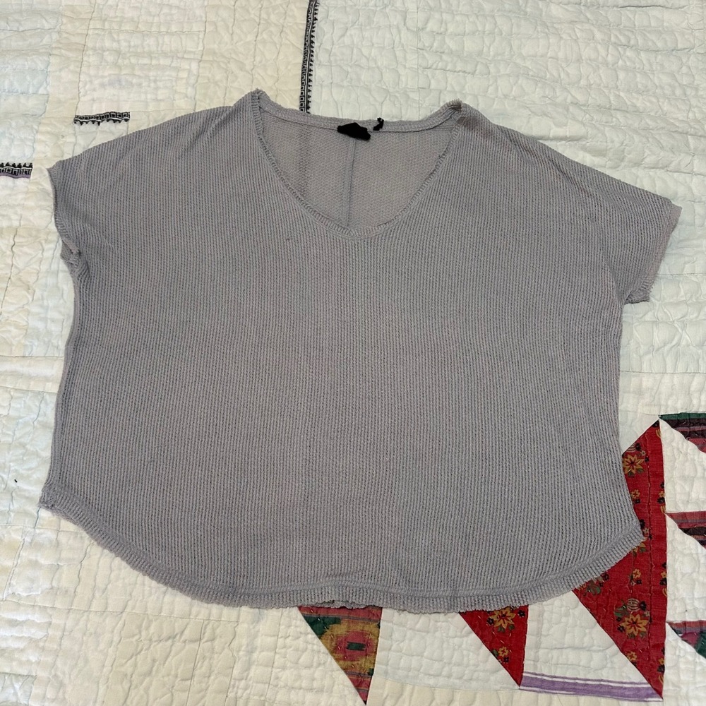 Out From Under Urban Outfitters Waffle Knit V-Neck